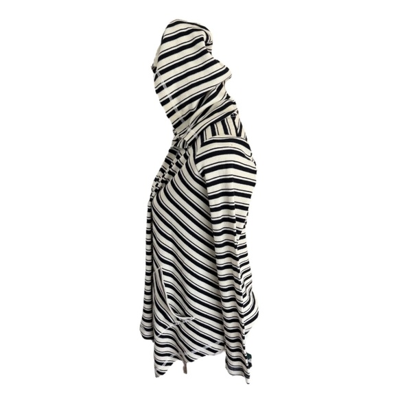 Splendid Stripe Hooded Drape Cardigan - Picture 5 of 13